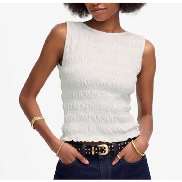 Madewell Smocked Boatneck Tank Size XXS - Picture 1 of 6